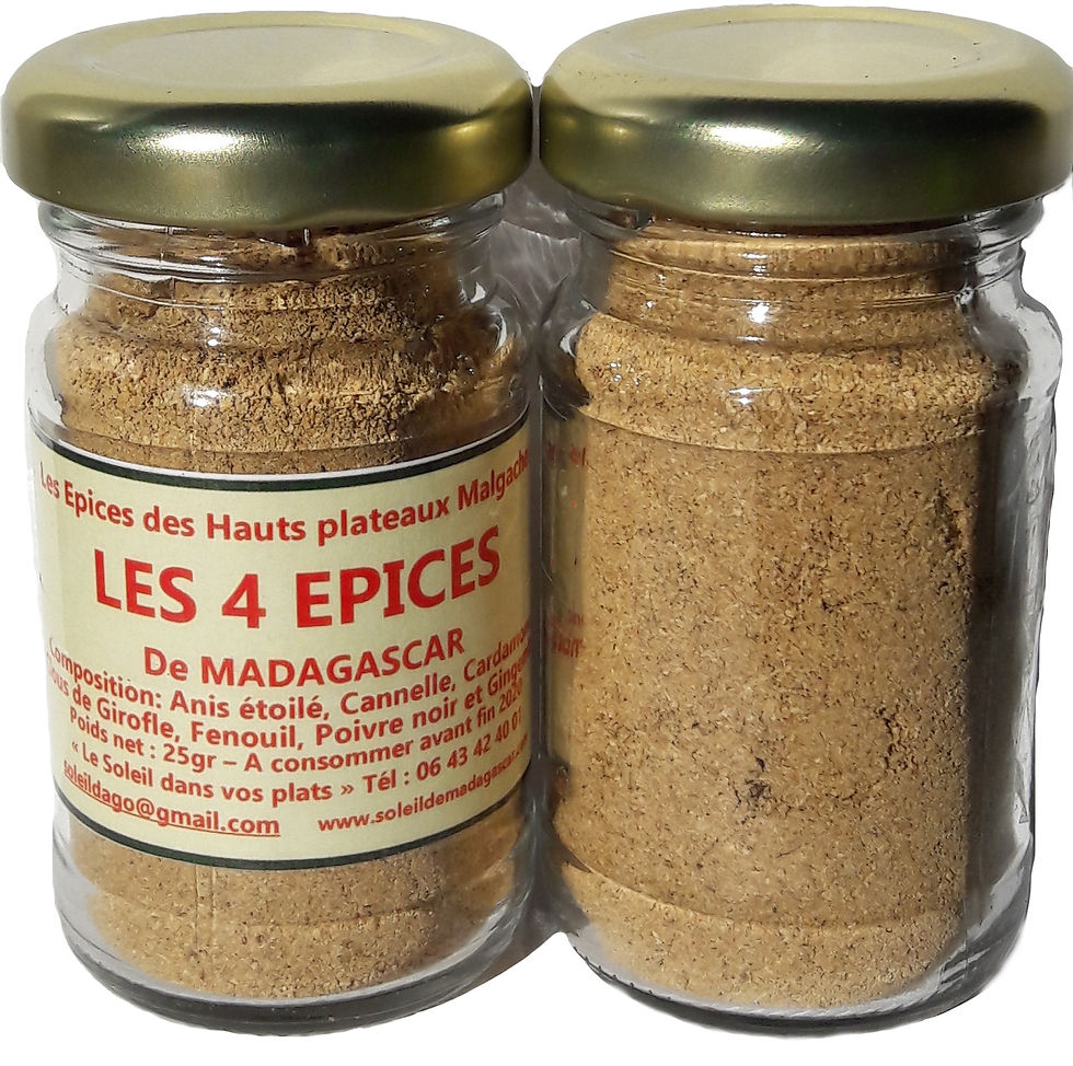 les 4 epices epice soleil de madagascar verso