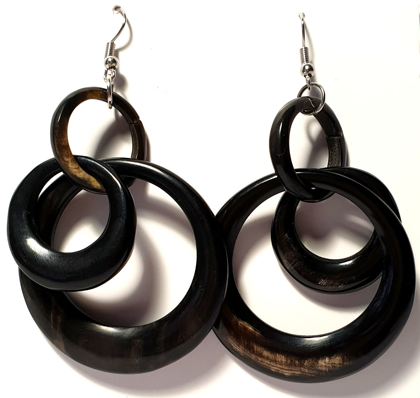 Boucles d'oreilles en corne