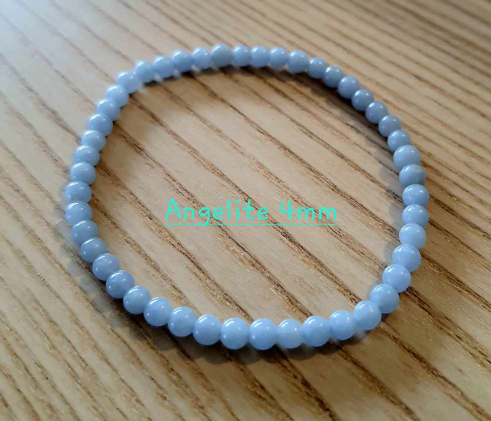 Bracelet en Angélite Bleue 4mm