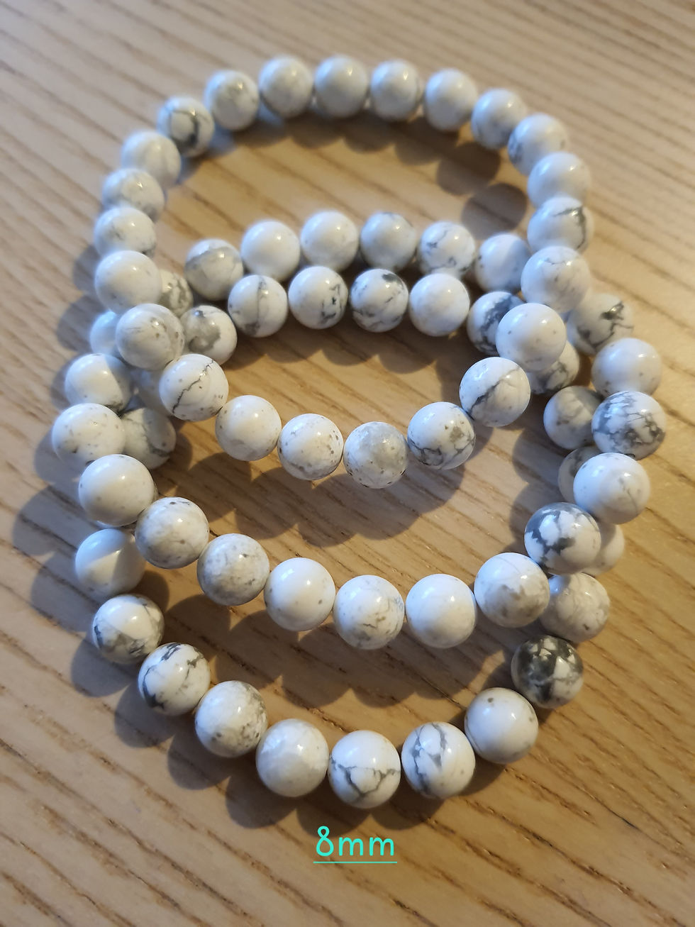 Miniature : Bracelet en Howlite – Pierre Naturelle (Magnesite)