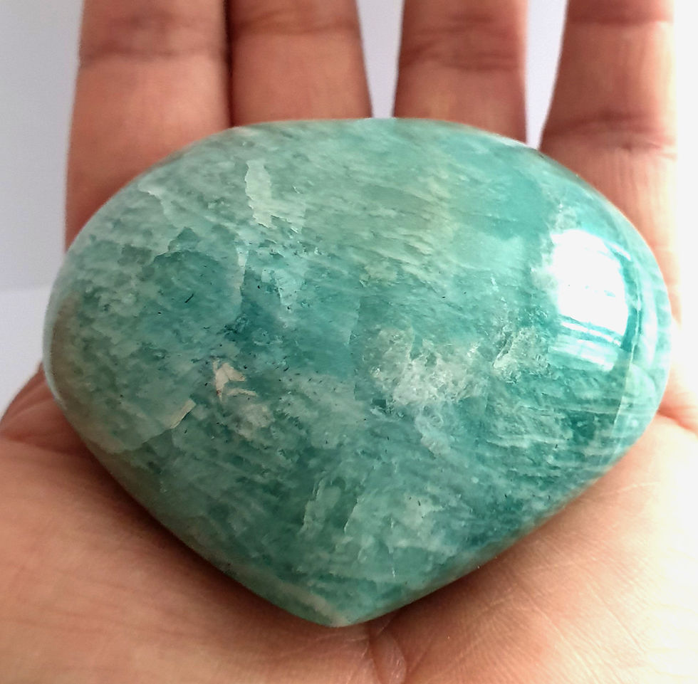 Miniature : pierre amazonite soleil de madagascar coeur 1