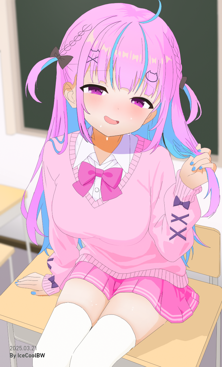 学校での湊あくあ