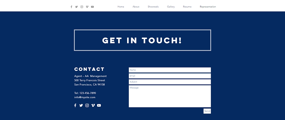 Actor Website Example