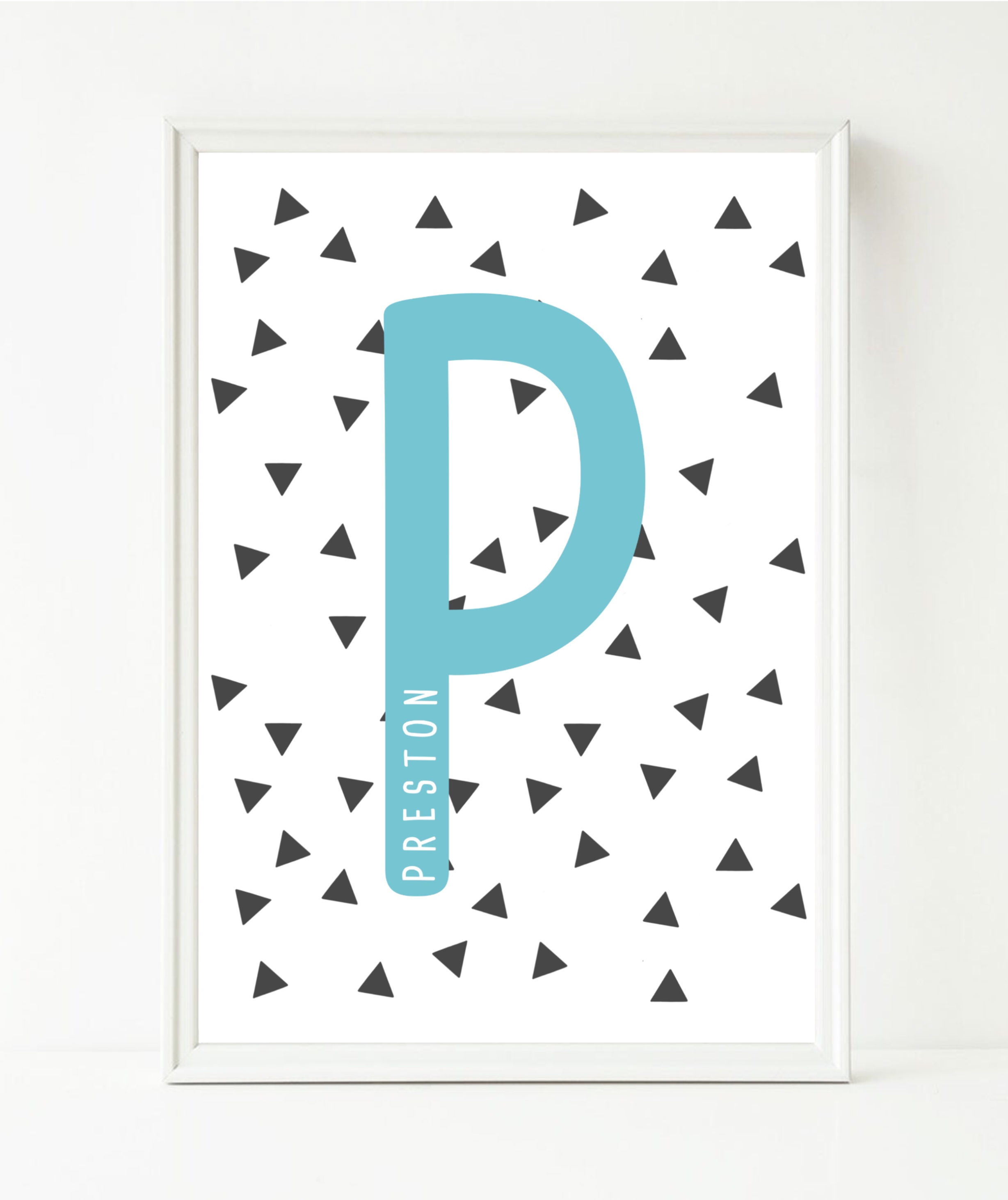 Blue Personalised Letter Print