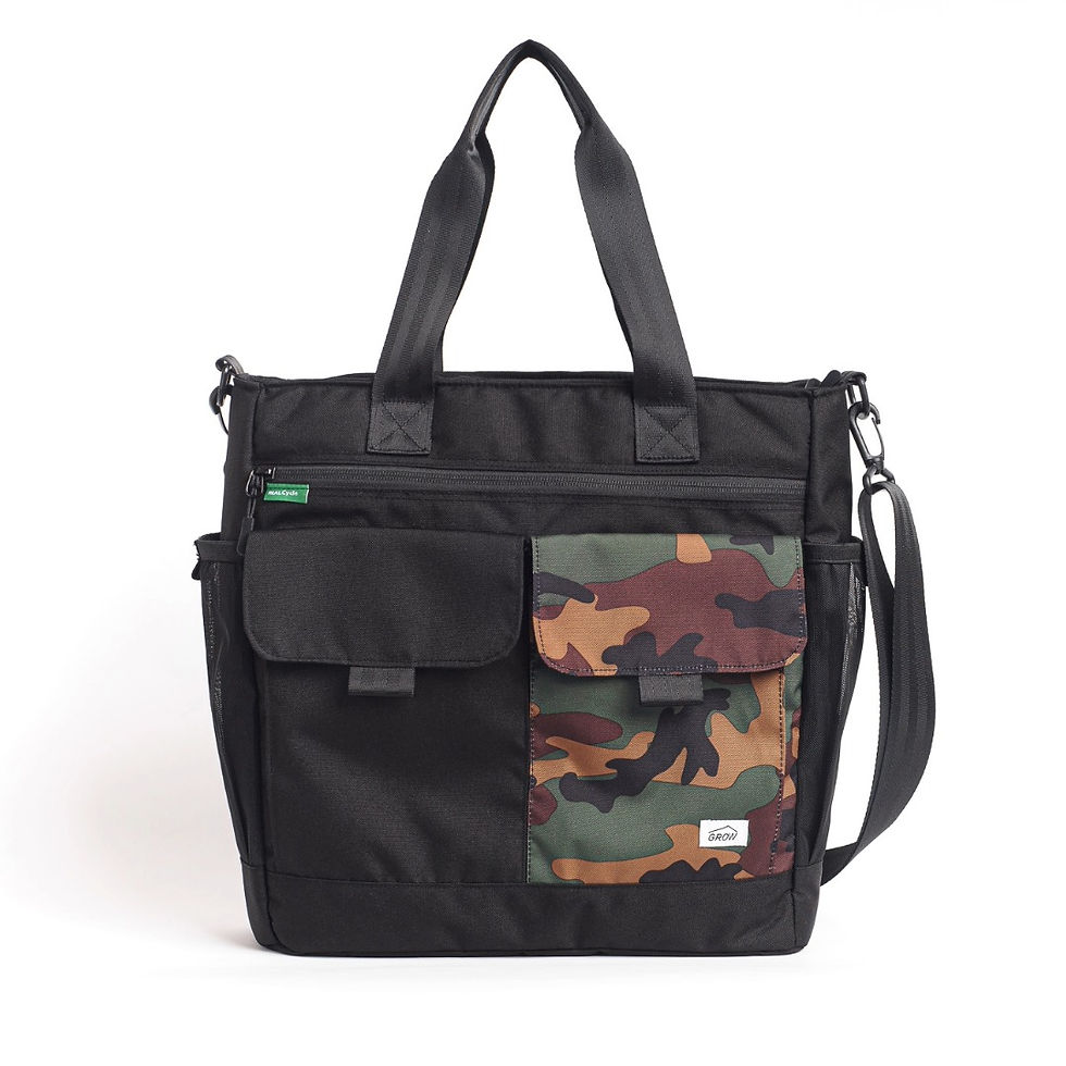 Thumbnail: TOT-003 Multi-pocket Tote with recycled fabric