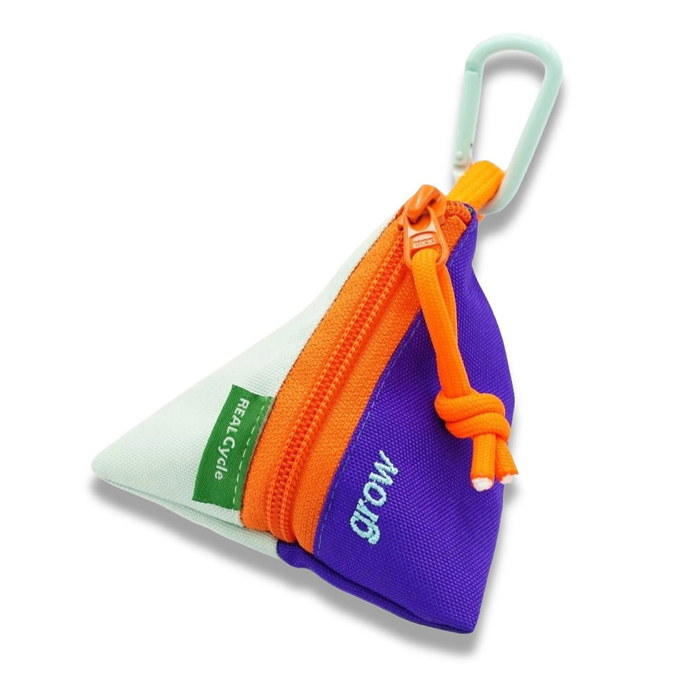 Thumbnail: COI-003 Triangle  Coin pouch with recycled fabric