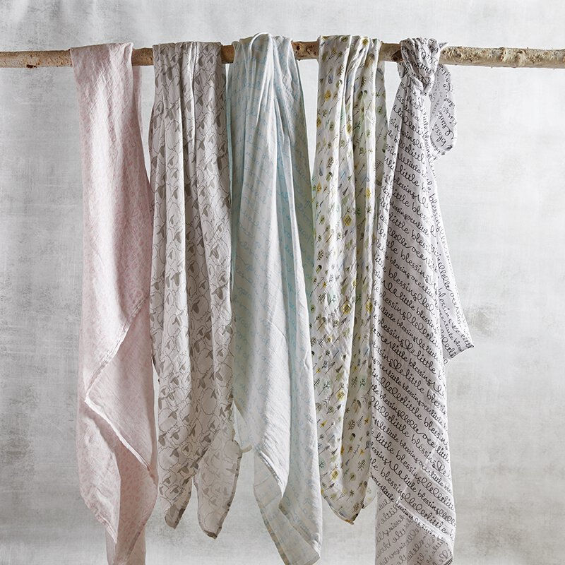 Thumbnail: Swaddle Blanket - Hearts & Crowns
