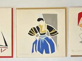 La série "japonisme" ,  cartes découpées main