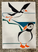  macareux oiseaux de mer imprimés sur textile