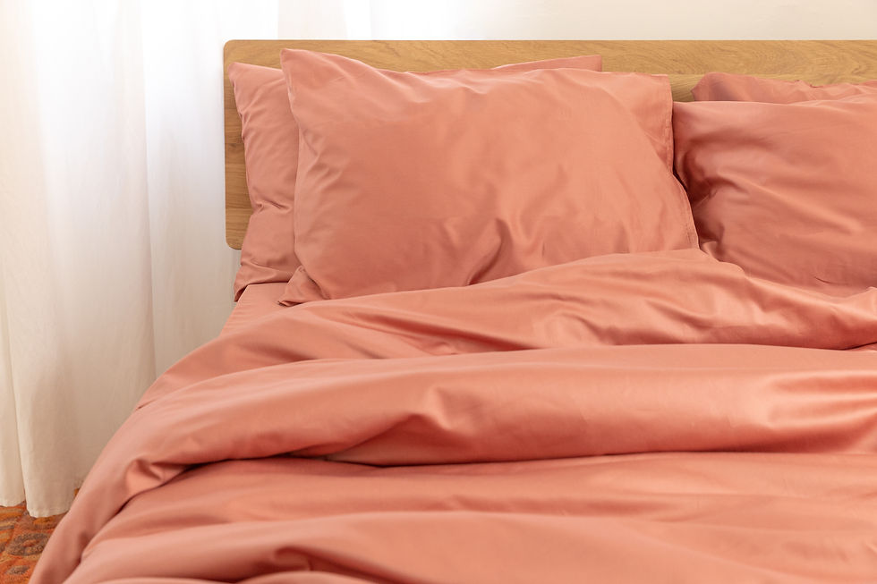 תמונה ממוזערת: סט מצעי סאטן 500 Terracotta