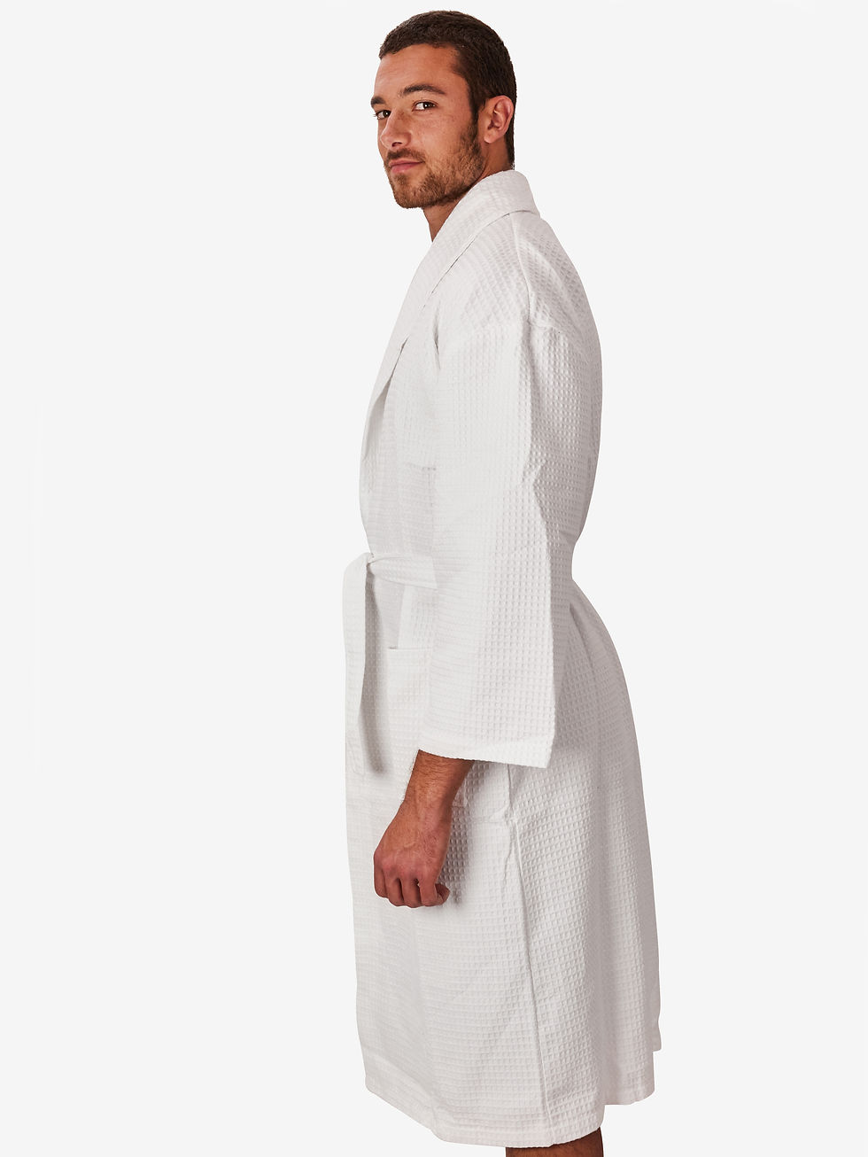 תמונה ממוזערת: חלוק רחצה באריגת פיקה - White