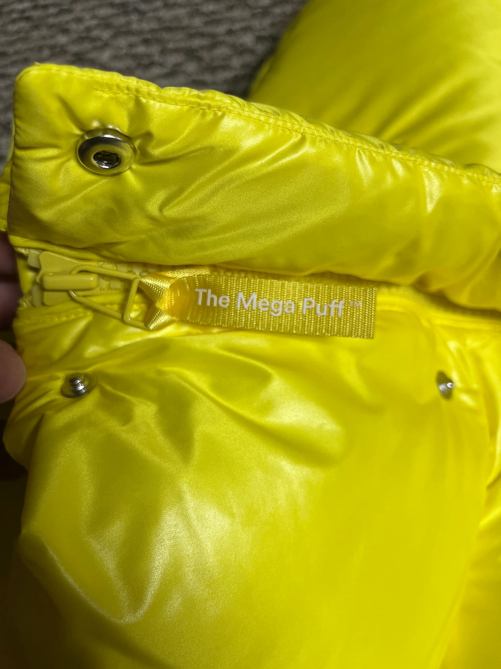 Thumbnail: NWT Women’s Aritzia Mega Puff Shorty Puffer Jacket Yellow Sz. M