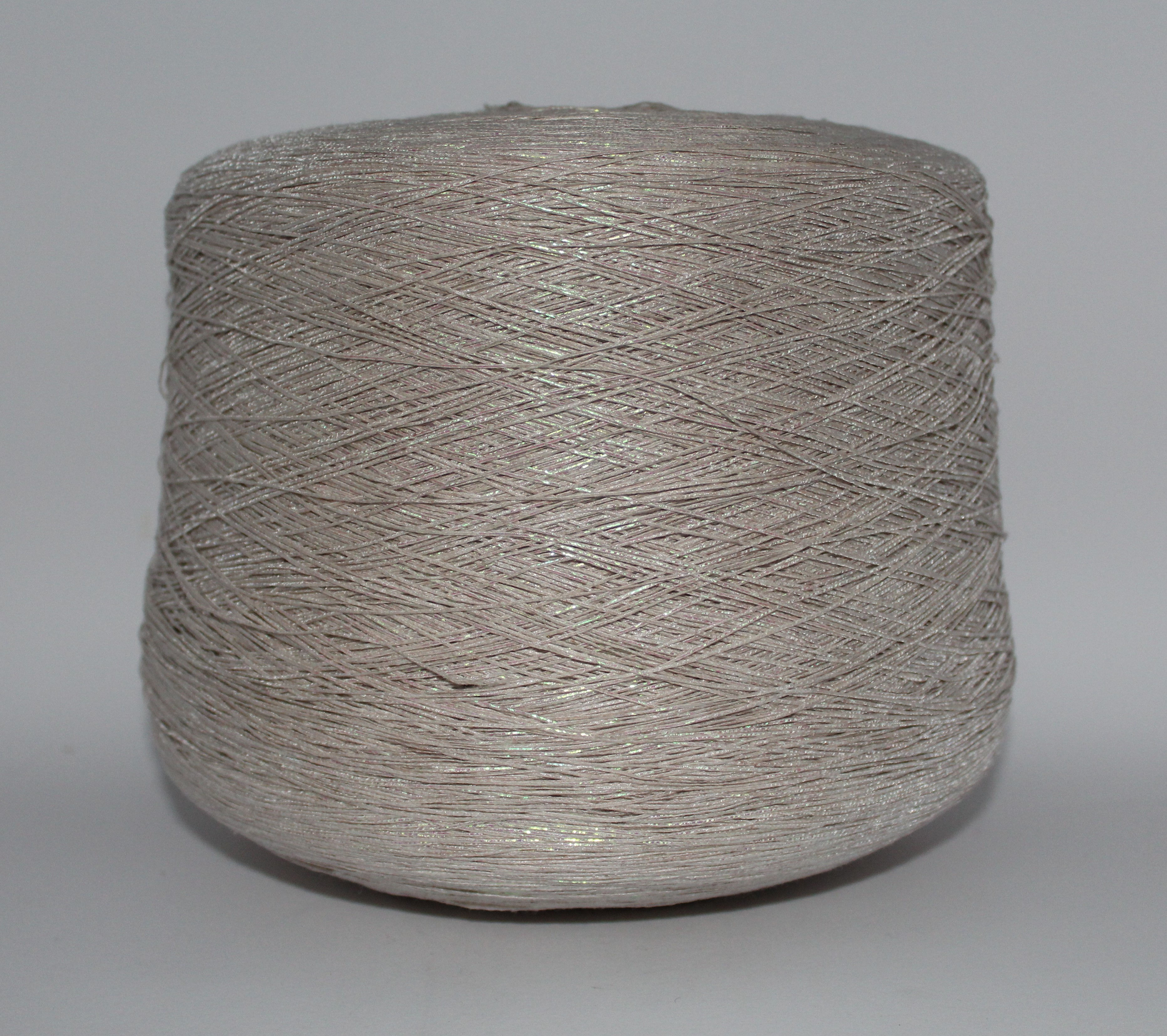 Art. RIFLESSO - misto cotone lurex, colore perla NM 7000, 7640 m.