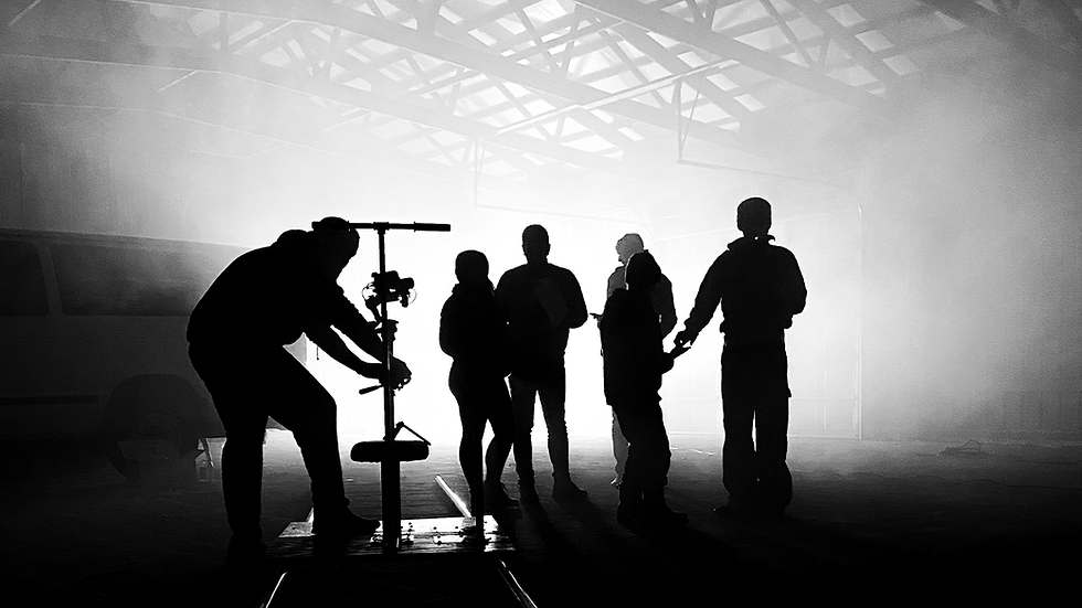 The Binc Film crew on set of a short film production