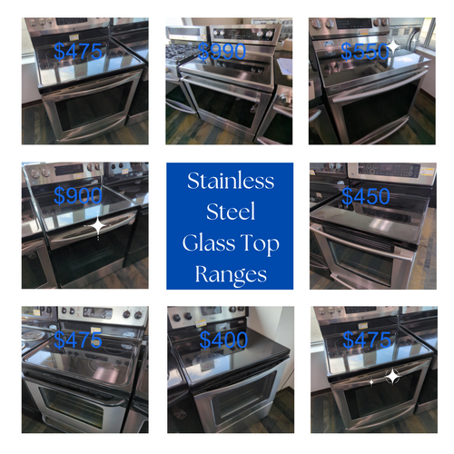 Used Stainless Steel Glass Top Ranges Appliance All Service