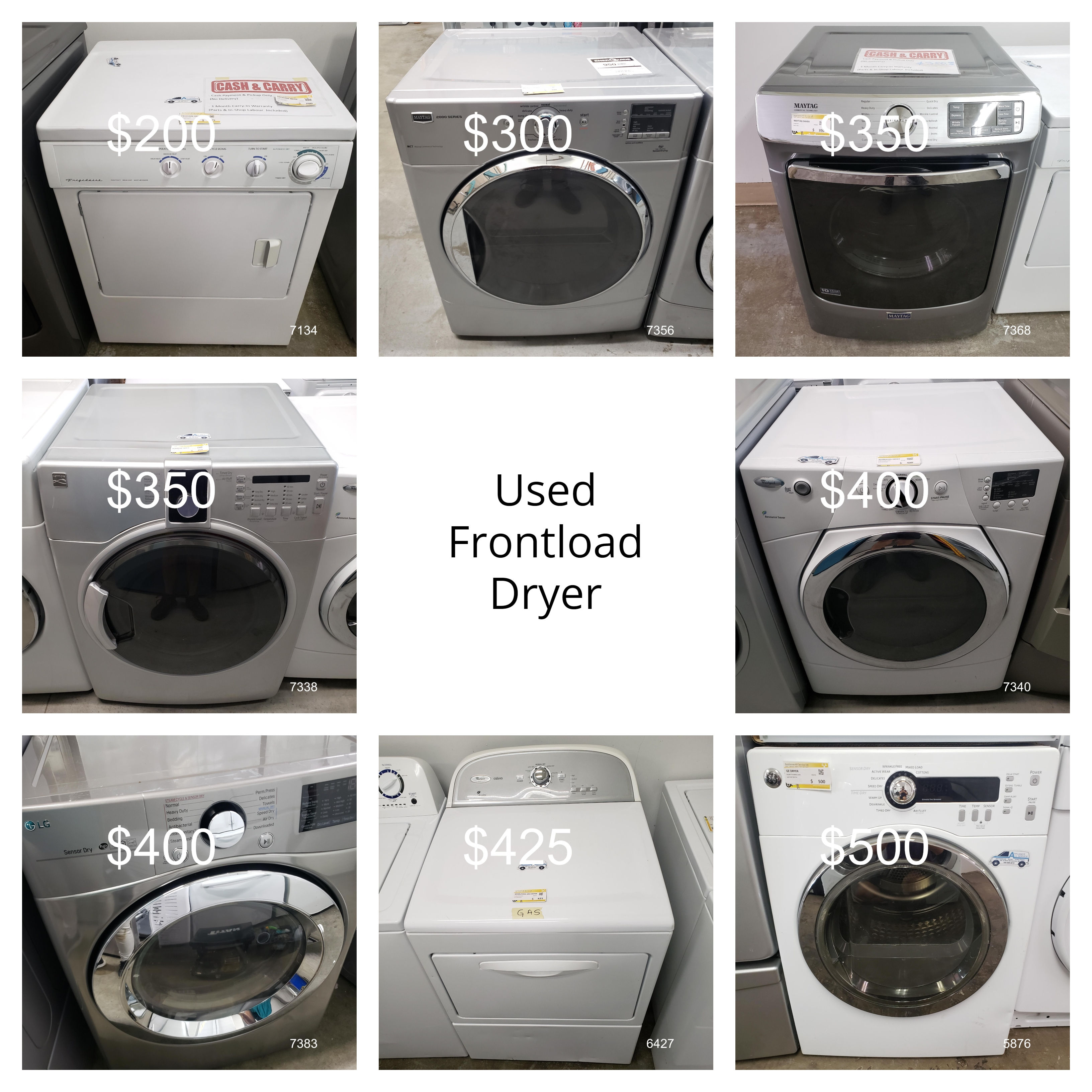 Used Electric Dryers