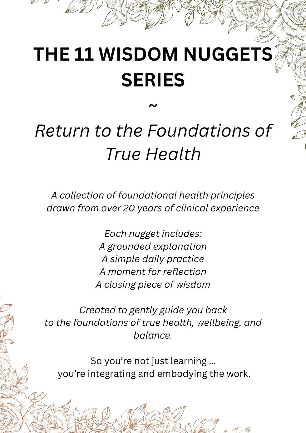 Thumbnail: 11 WISDOM NUGGETS ~ Full SERIES