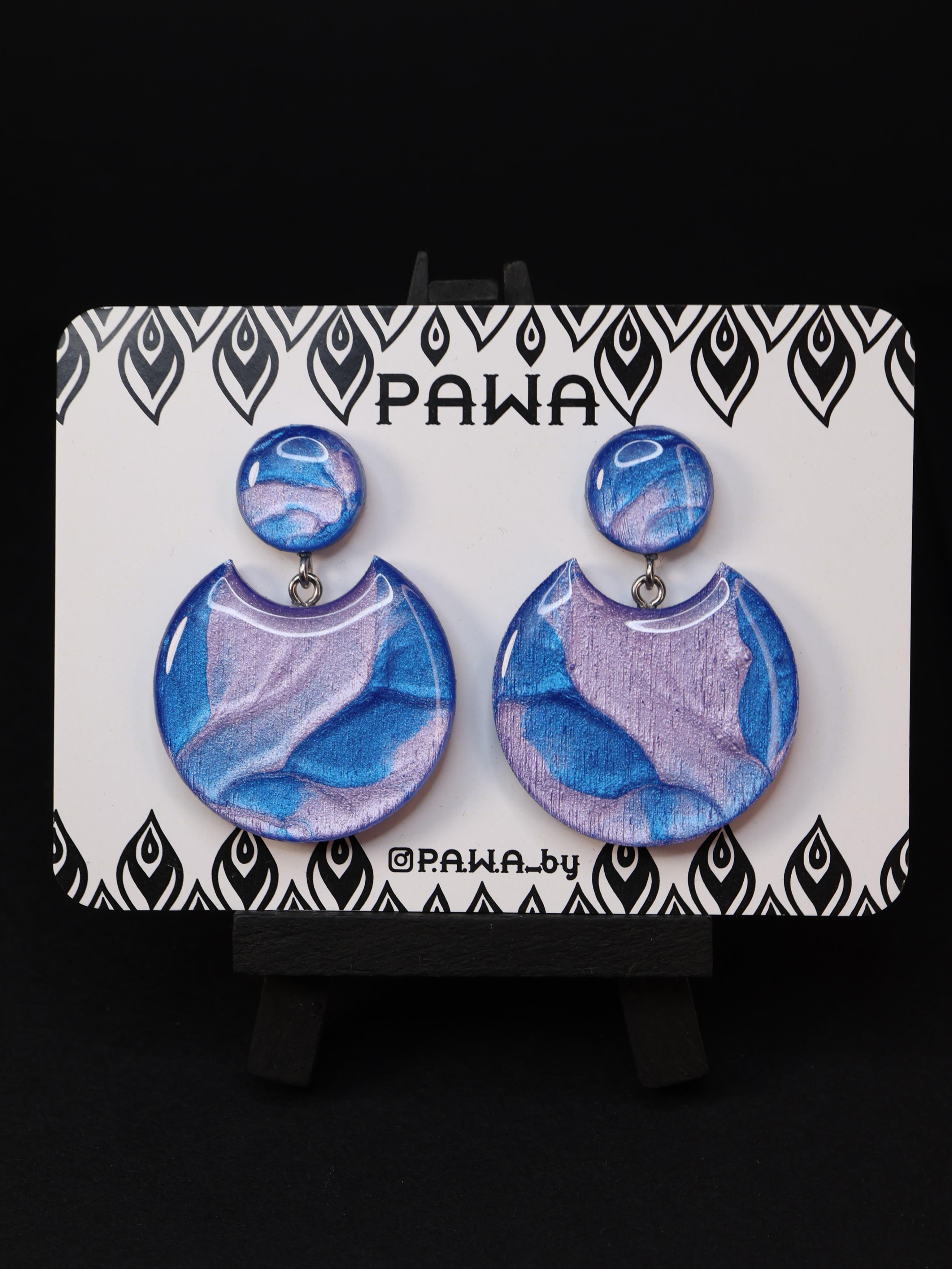 EpoxyArt Earrings №238