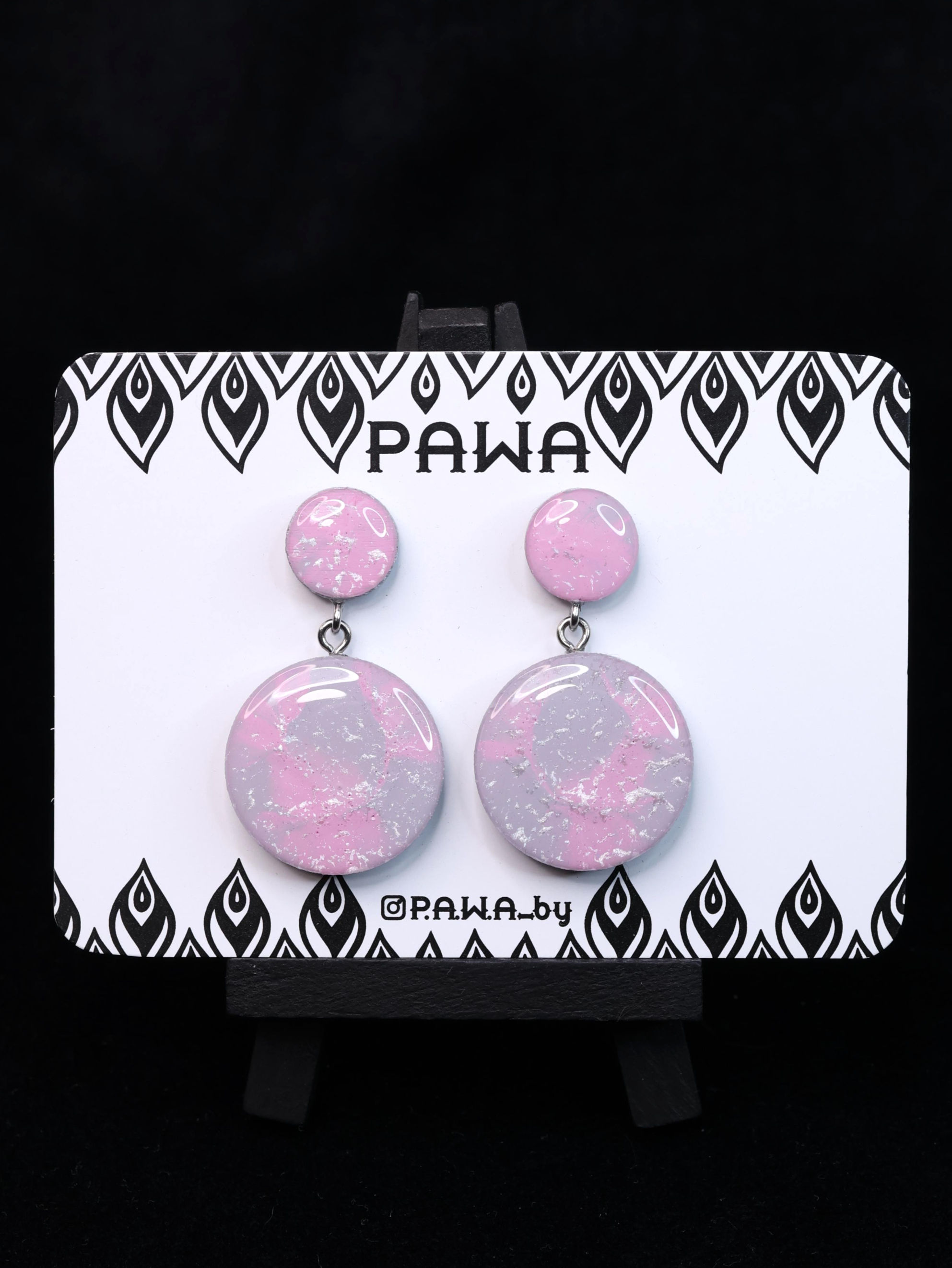 EpoxyArt Earrings №377