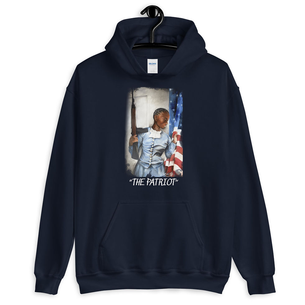 Thumbnail: "The Patriot" Unisex Hoodie (White Text)