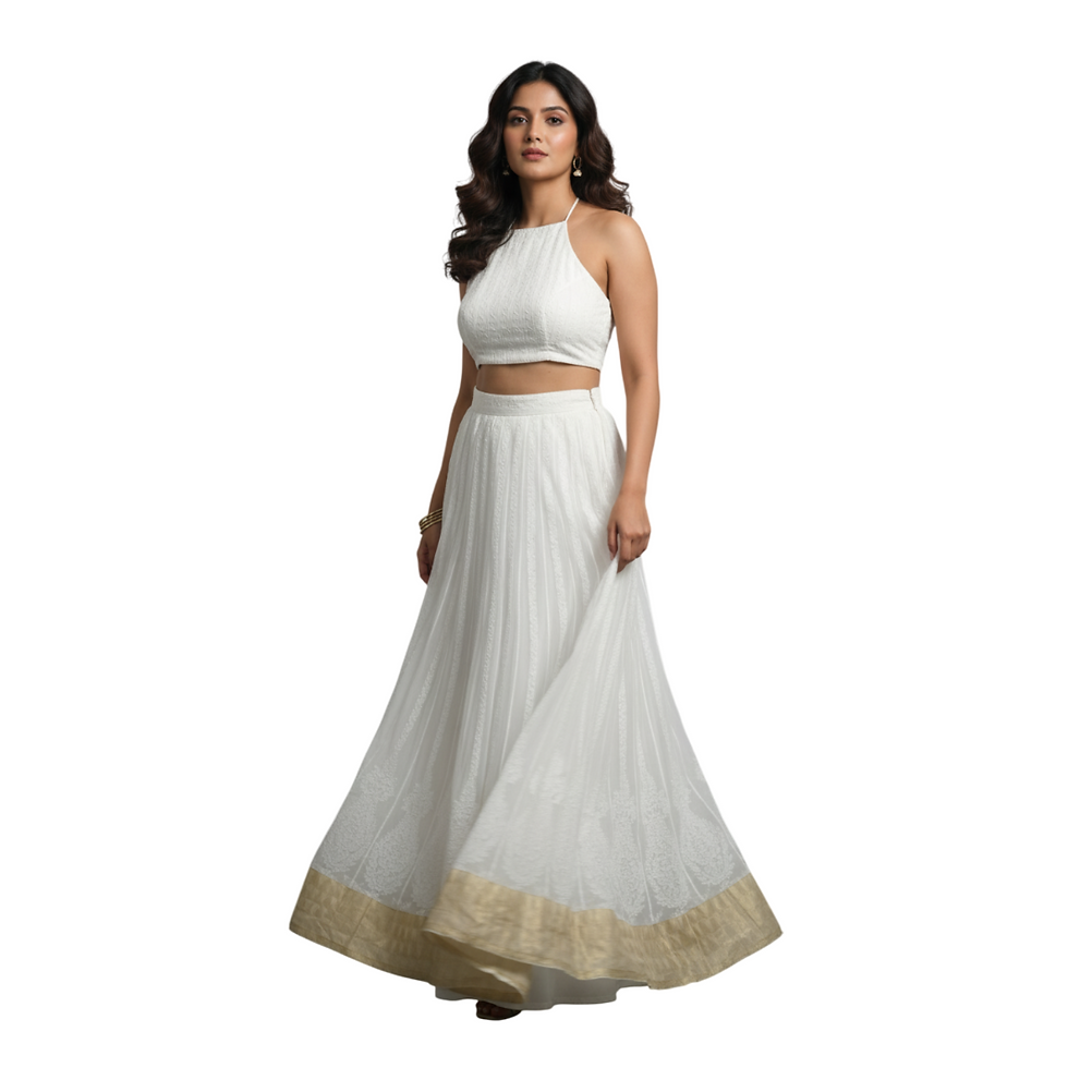 ARABESQUE CHIKANKARI SKIRT