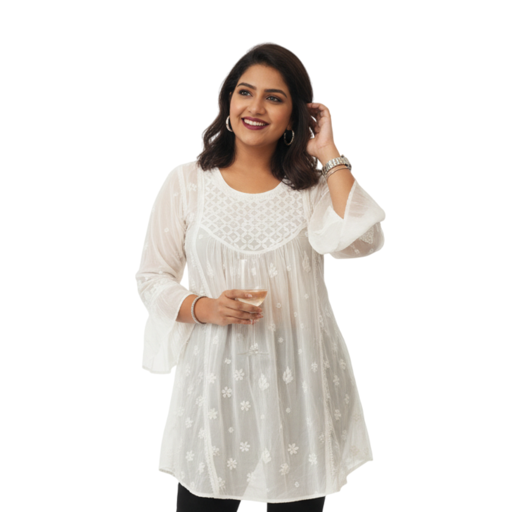 Baradari Chikankari Kurti