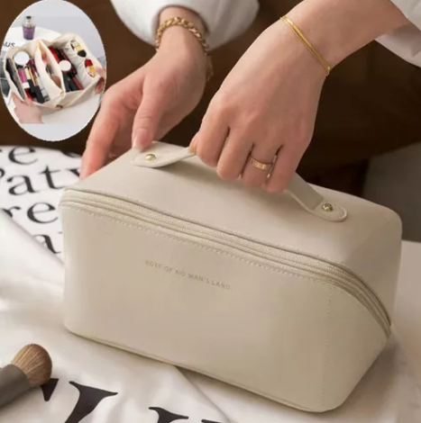 Miniatura: Women's Necessaire Large Capacity PU Leather Cosmetic Handbag Portable Travel-Ne