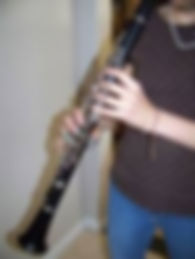 Hands playing clarinet