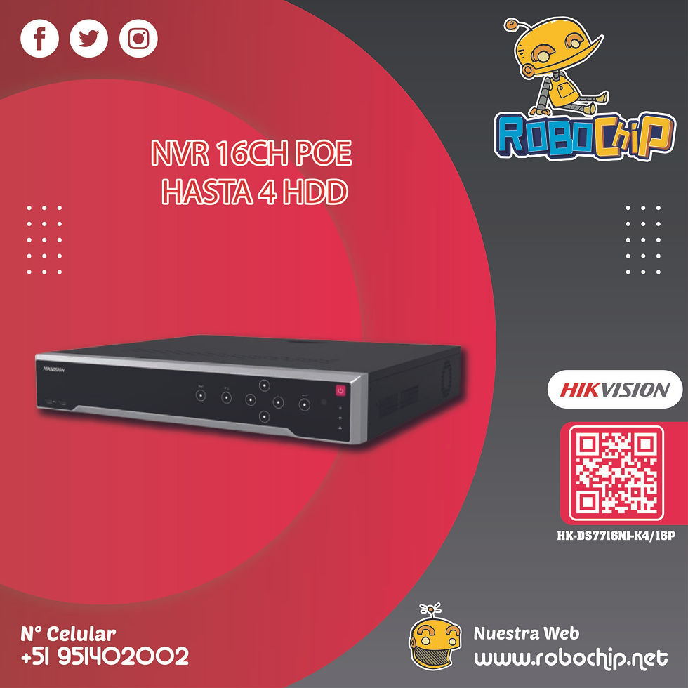 NVR 16CH POE HASTA 4 HDD