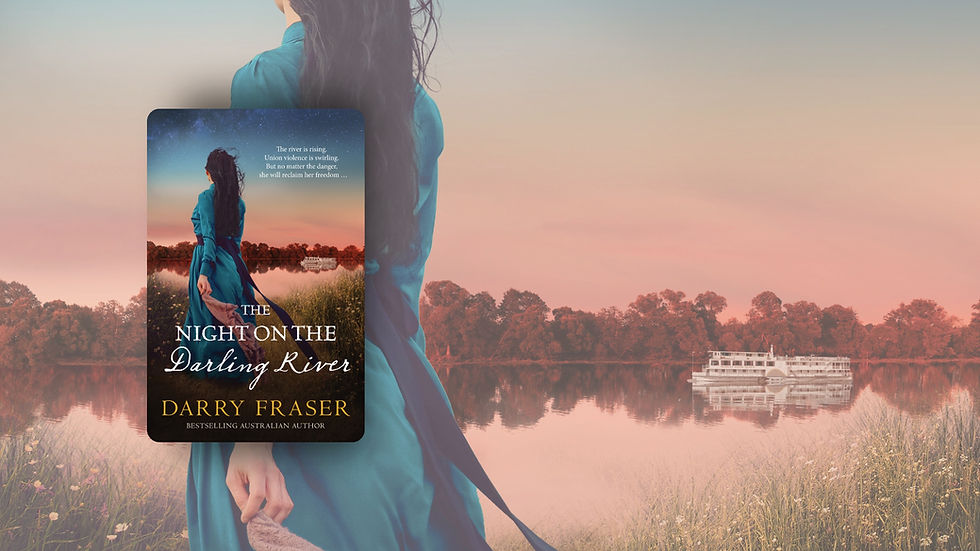 Night on the darling river by Darry Fraser Australian Author