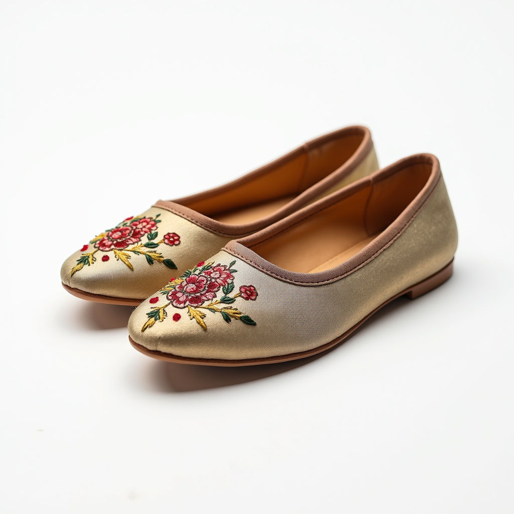 Embroidered Silk Juttis