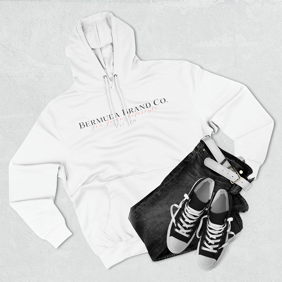 Thumbnail: "Result's Do Not" - Three-Panel Fleece Hoodie- Bermuda Brand Co.