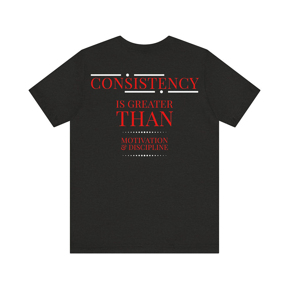 Thumbnail: Unisex Jersey Short Sleeve Tee - "CONSISTENCY" - Bermuda Brand Co.