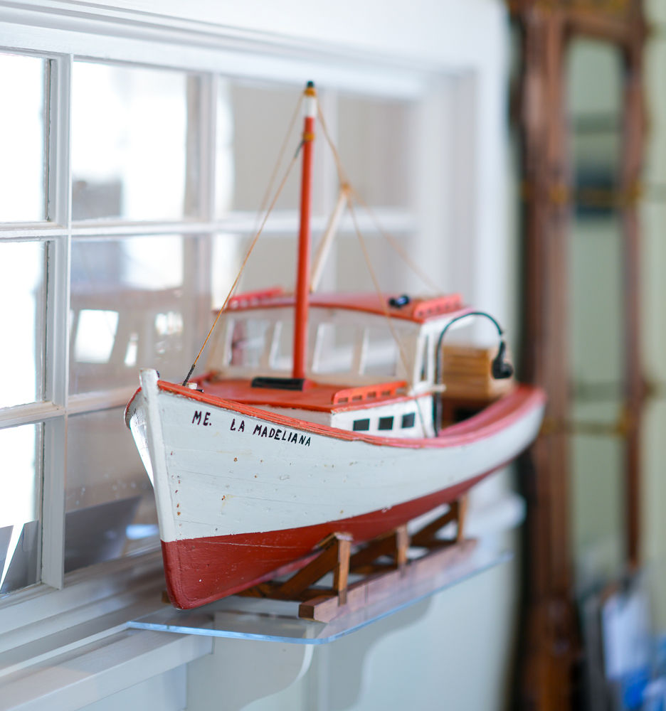 A replica of La Madeliana, a lobster boat built in Biddeford Pool, Maine.