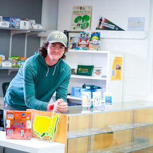 Grady O'Connor, 16, runs Courtside Cards in Saco, Maine.