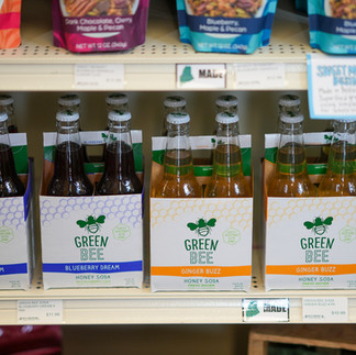 Local foods on the shelves at New Morning Natural Foods in Kennebunk, Maine.