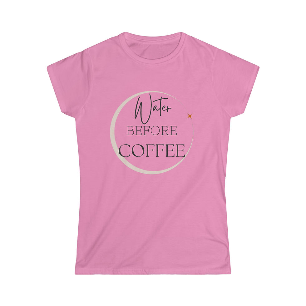 Thumbnail: LotusArt ~ Water Before Coffee Women's Tee