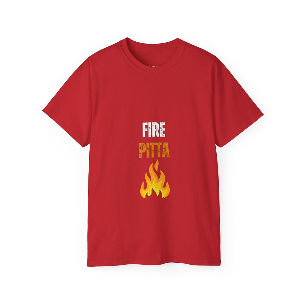 Thumbnail: LotusArt ~ FIRE PITTA ~ Unisex Tee ~ A play on Ayurvedic doshas