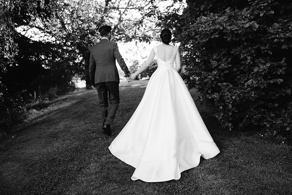 Hochzeitsfoto in schwarz weiß