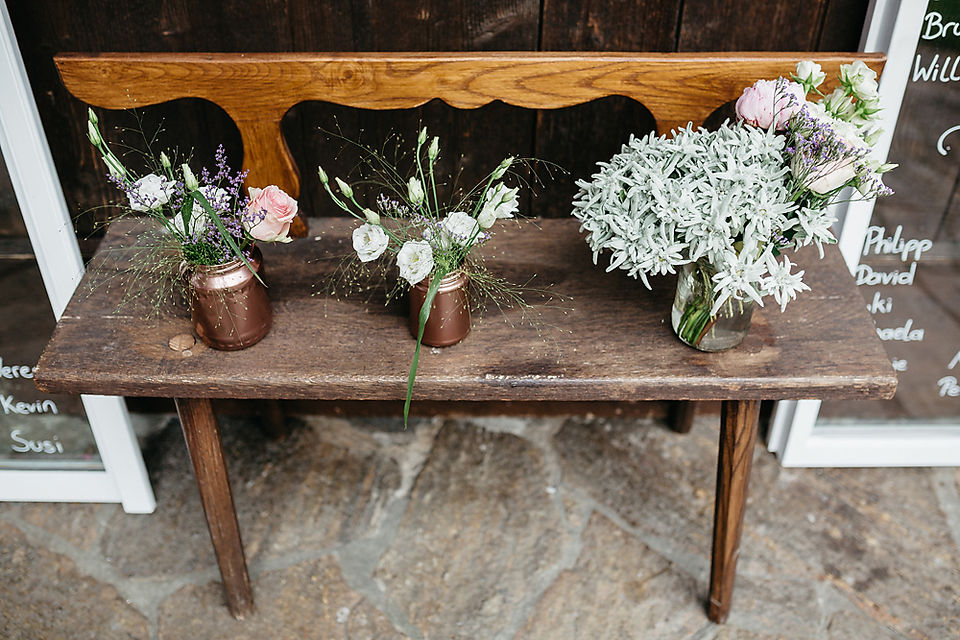 Tischschmuck für die Hochzeit