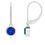 Thumbnail: Cornflower Blue Sapphire Drop Earrings 6mm (2ctw)
