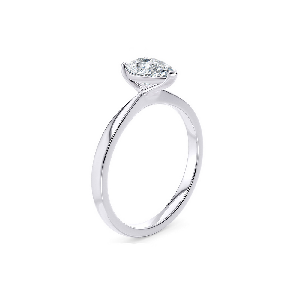 Thumbnail: Diamond Pear Solitaire Ring 9x7mm (2ctw)
