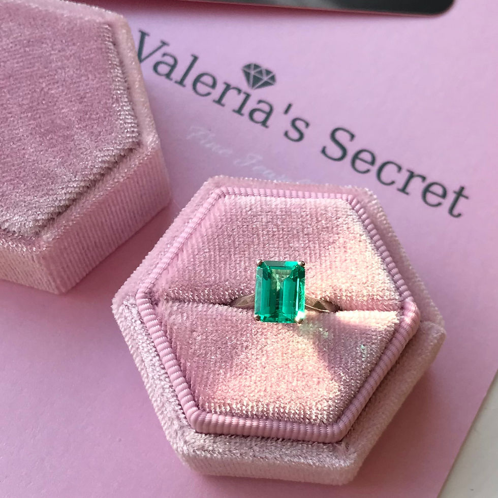 Thumbnail: Colombian Emerald 8x6mm (1.80ct) Solitaire Ring