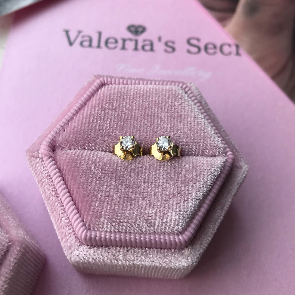 Thumbnail: Colourless Diamond Martini Stud Earrings 3.2mm (0.30ctw)