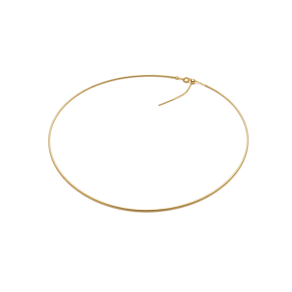 Flexible Gold Wire Choker Necklace