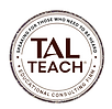 TalTeach Tal Teach stamp icon with the logo speaking for those who need to be heard