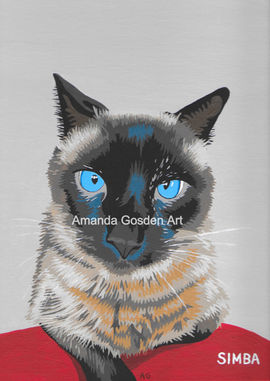 cat pet portrait
acrylic painting on canvas
