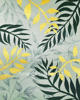 green and gold leaves
acrylic painting on canvas