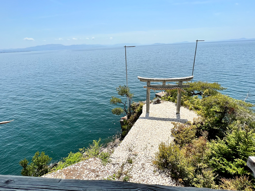 都久夫須麻神社 竜神拝所(かわらけ投げ)