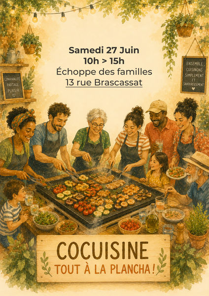 cocuisine plancha organisée par l'association astrolab belcier de bordeaux